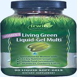 Amazon.com: Irwin Naturals Women's Living Green Liquid-Gel Multi Vitamin -  70 Essential Nutrients, Full-Spectrum Vitamins, Wholefood Blend - Targeted  Adrenal & Brain Support - 90 Liquid Softgels : Health & Household